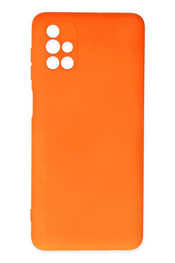 Samsung Galaxy M51 Kılıf Nano İçi̇ Kadi̇fe Si̇li̇kon - Turuncu - Dropx3888-7160