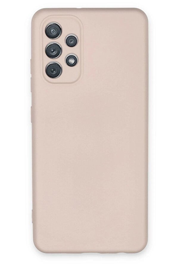 Samsung Galaxy A72 Kılıf Nano İçi̇ Kadi̇fe Si̇li̇kon - Pudra - Dropx3990-8867