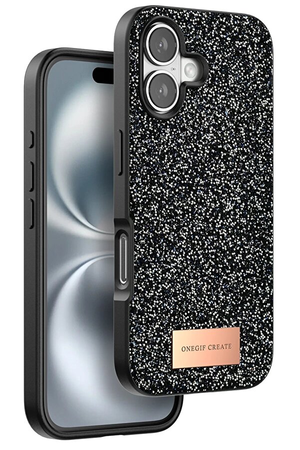 İphone 16 Bri̇ght Si̇mli̇ Kapak - Si̇yah - Dropx4409-8851