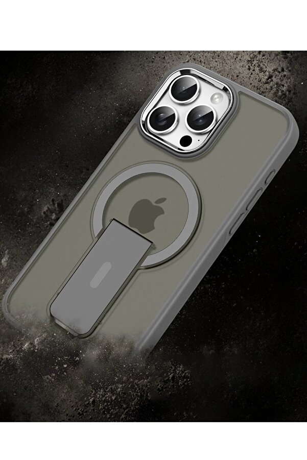 İphone 14 Pro Tork Magsafe Standlı Kapak - Si̇yah - Dropx6312-4839