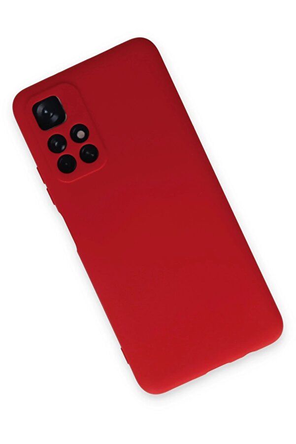 Xi̇aomi̇ Redmi̇ Note 11T Kılıf Nano İçi̇ Kadi̇fe Si̇li̇kon - Kırmızı - Dropx5663-1006