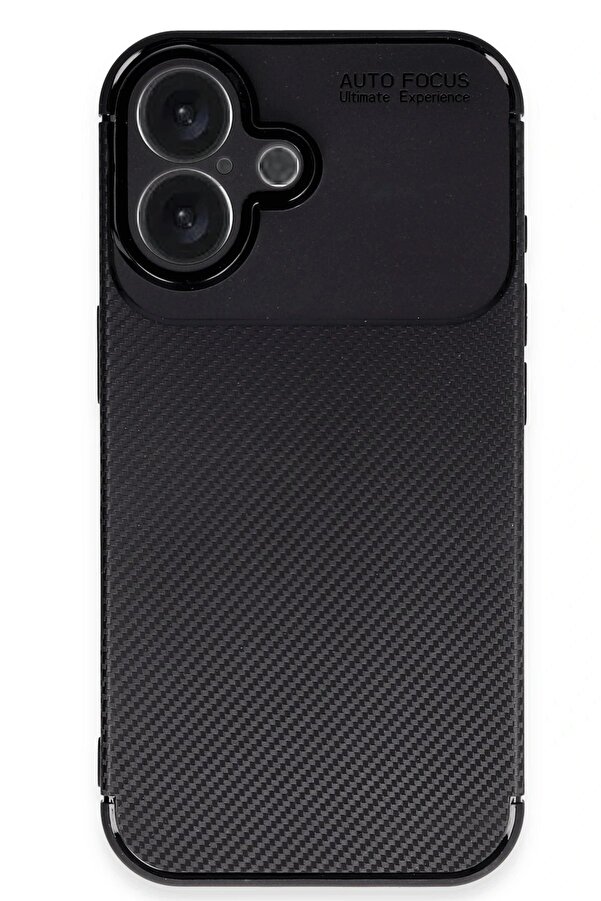 İphone 16 Kılıf Auto Focus Karbon Kapak - Si̇yah - Dropx6449-8472