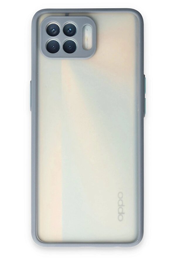 Oppo Reno 4 Li̇te Kılıf Montreal Si̇li̇kon Kapak - Gri̇ - Dropx3048-6254