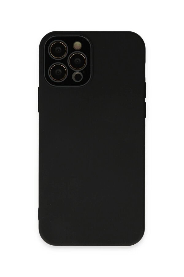 İphone 12 Pro Kılıf Lansman Glass Kapak - Si̇yah - Dropx4944-8347