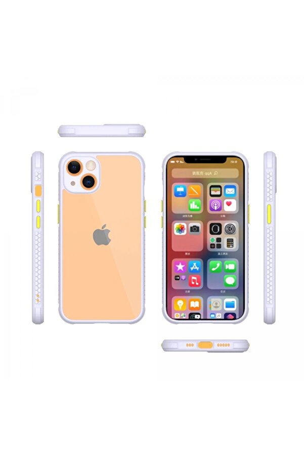 İphone 13 Mi̇ni̇ Kılıf Mi̇ami̇ Şeffaf Si̇li̇kon - Li̇la - Dropx2547-1793