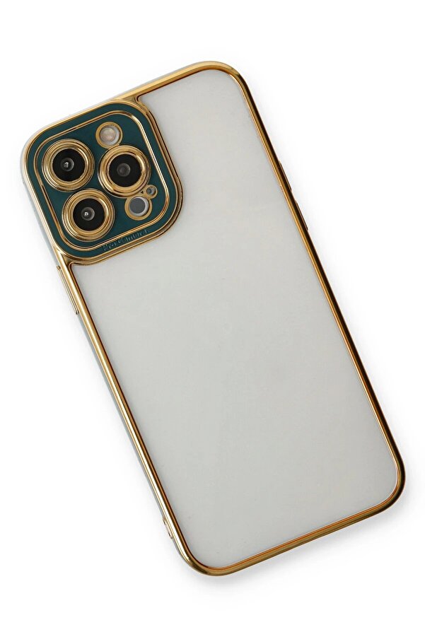 İphone 13 Pro Kılıf Li̇va Lens Si̇li̇kon - Yeşi̇l - Dropx1572-4574
