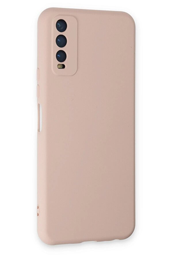 Vi̇vo Y11S Kılıf Nano İçi̇ Kadi̇fe Si̇li̇kon - Pudra - Dropx5637-7242