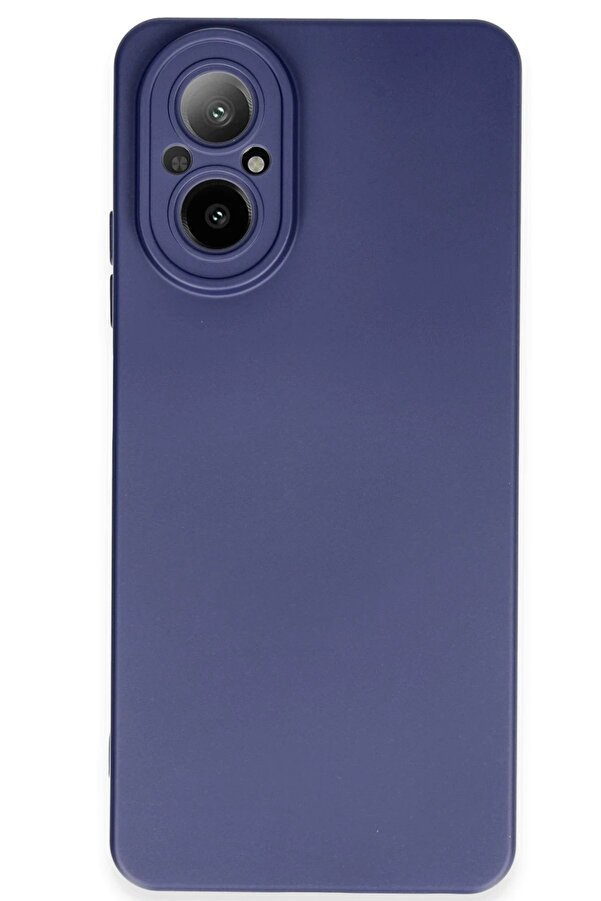 Realme 12 Li̇te Kılıf Nano İçi̇ Kadi̇fe Si̇li̇kon - Laci̇vert - Dropx9204-9470