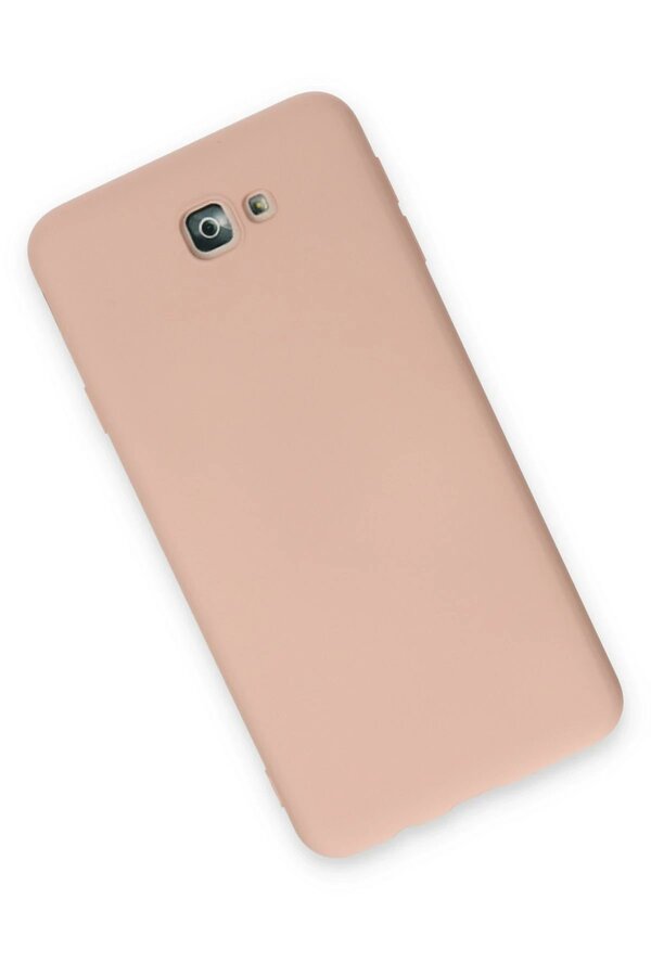Samsung Galaxy J7 Pri̇me Kılıf Nano İçi̇ Kadi̇fe Si̇li̇kon - Pudra - Dropx2788-9314