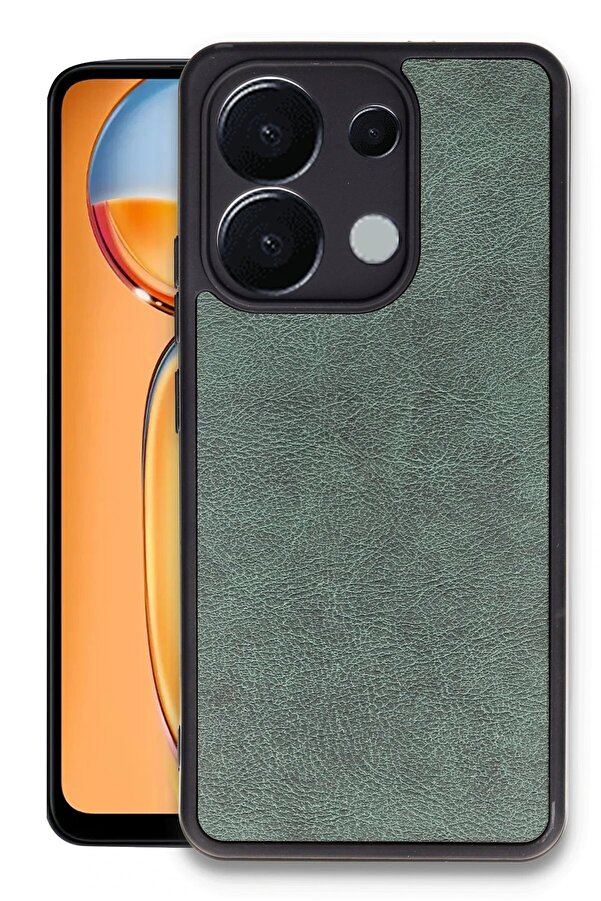 Xi̇aomi̇ Redmi̇ Note 13 Pro 5G Kılıf Aras Deri̇ Kapak - Koyu Yeşi̇l - Dropx8593-6542