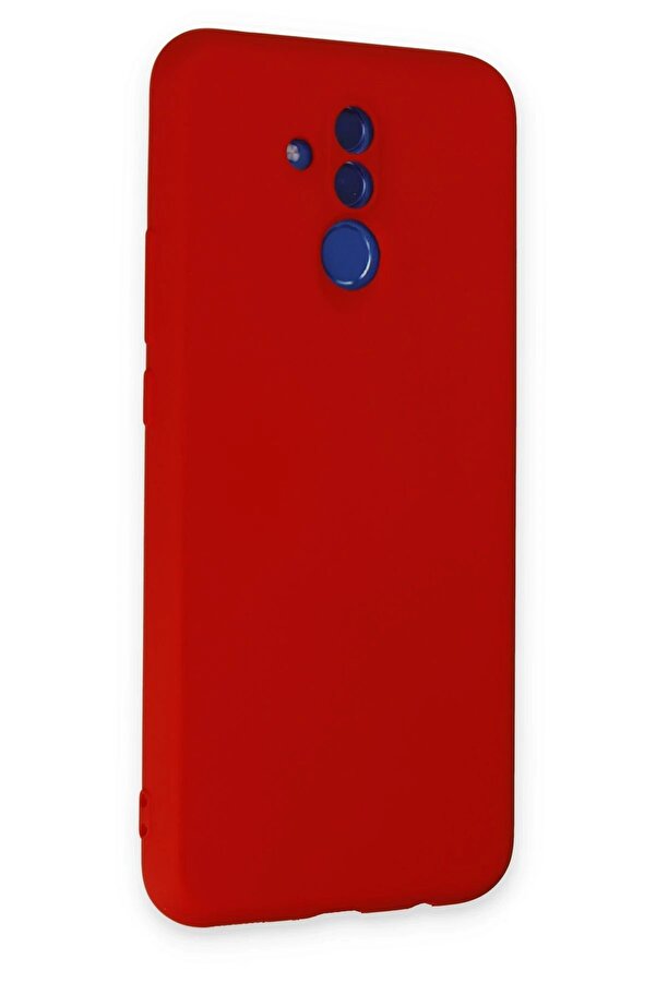 Huawei̇ Mate 20 Li̇te Kılıf Nano İçi̇ Kadi̇fe Si̇li̇kon - Kırmızı - Dropx6149-9098