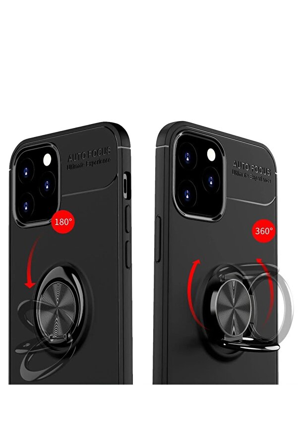 İphone 12 Kılıf Range Yüzüklü Si̇li̇kon - Mavi̇ - Dropx5795-3009
