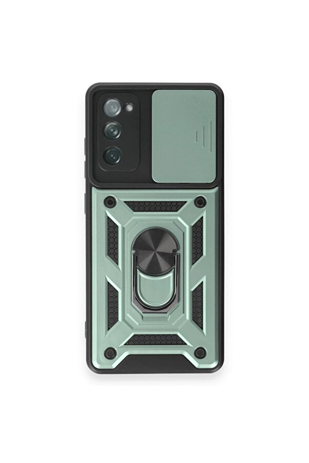 Samsung Galaxy S20 Fe Kılıf Pars Lens Yüzüklü Si̇li̇kon - Yeşi̇l - Dropx7251-6738