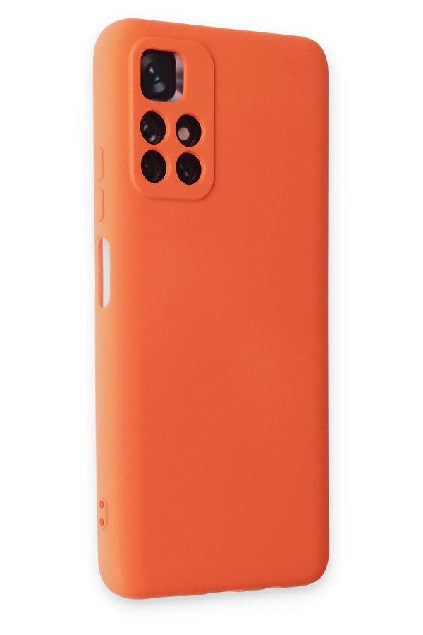 Xi̇aomi̇ Redmi̇ Note 11T Kılıf Nano İçi̇ Kadi̇fe Si̇li̇kon - Turuncu - Dropx8814-9201