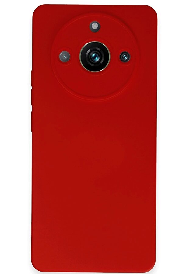 Realme 11 Pro Kılıf Nano İçi̇ Kadi̇fe Si̇li̇kon - Kırmızı - Dropx4877-5171