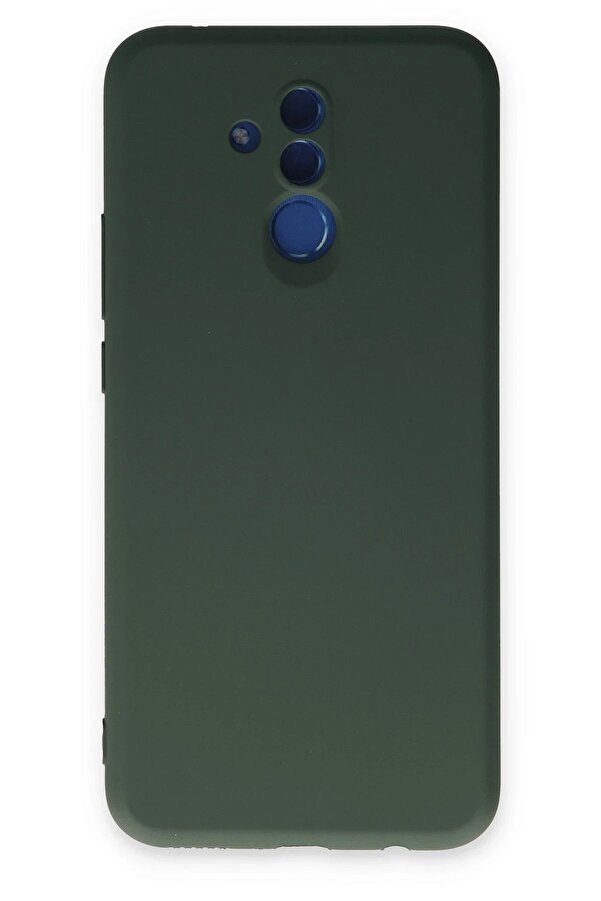Huawei̇ Mate 20 Li̇te Kılıf Nano İçi̇ Kadi̇fe Si̇li̇kon - Koyu Yeşi̇l - Dropx9999-8011