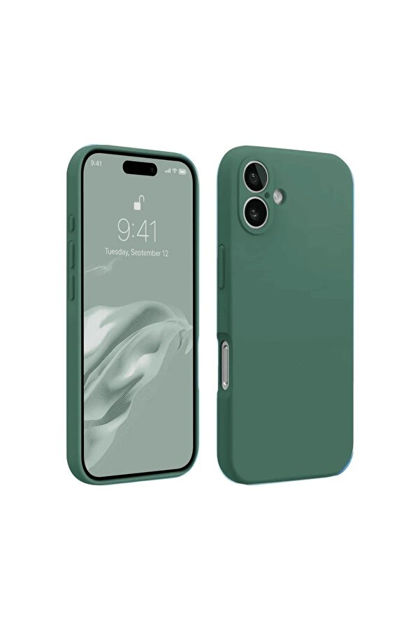 İphone 16 Plus Kılıf Fi̇rst Si̇li̇kon - Koyu Yeşi̇l - Dropx5138-3606