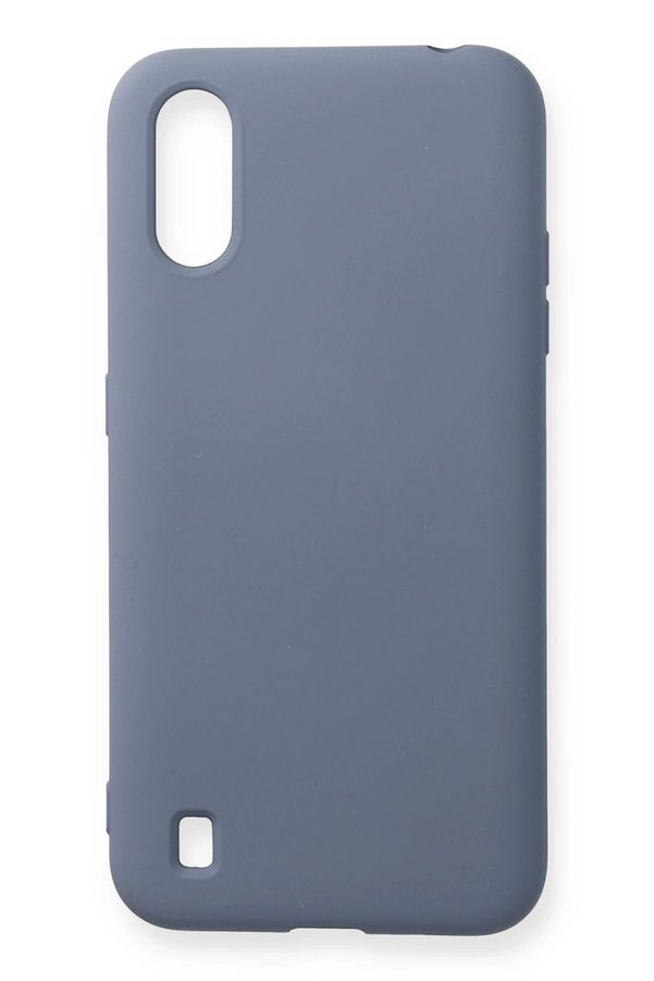 CepteToptan Samsung Galaxy A01 Kılıf Nano içi Kadife Silikon - Gri - DROPX9952-5952