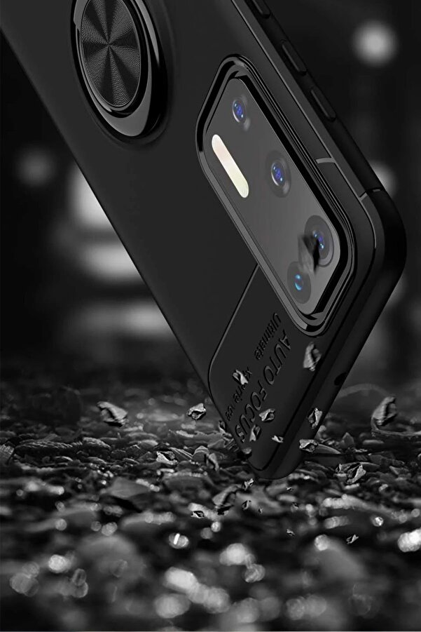 Huawei̇ P40 Kılıf Range Yüzüklü Si̇li̇kon - Si̇yah - Dropx9155-7538