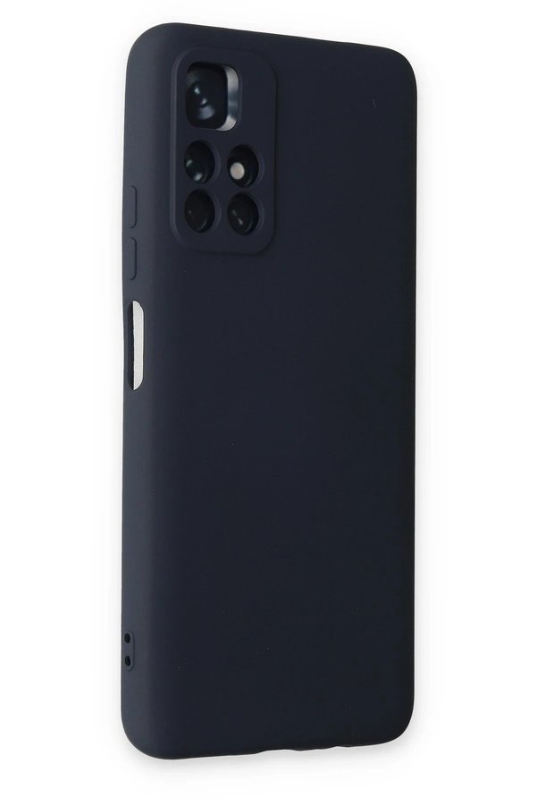 Xi̇aomi̇ Redmi̇ Note 11T Kılıf Nano İçi̇ Kadi̇fe Si̇li̇kon - Laci̇vert - Dropx7166-9824