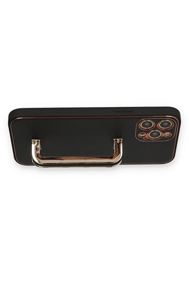 İphone 12 Pro Kılıf Coco Eli̇t Kapak - Si̇yah - Dropx9793-8865