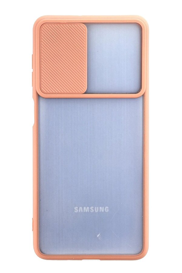 Samsung Galaxy M52 5G Kılıf Palm Buzlu Kamera Sürgülü Si̇li̇kon - Pembe - Dropx9060-7227