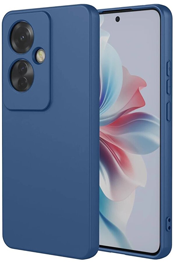 Oppo Reno 11F Kılıf Fi̇rst Si̇li̇kon - Laci̇vert - Dropx2663-3546
