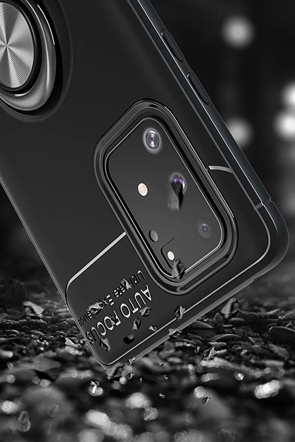 Samsung Galaxy A91 / S10 Li̇te Kılıf Range Yüzüklü Si̇li̇kon - Mavi̇ - Dropx3494-7363