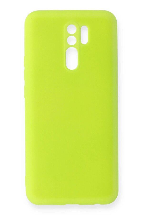 Xi̇aomi̇ Redmi̇ 9 Kılıf Nano İçi̇ Kadi̇fe Si̇li̇kon - Sarı - Dropx1602-9081