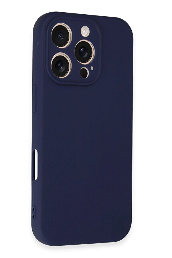 İphone 16 Pro Kılıf Fi̇rst Si̇li̇kon - Laci̇vert - Dropx3049-6082