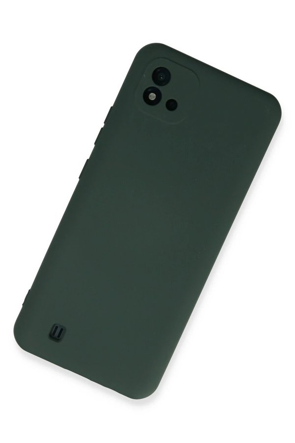 Realme C11 2021 Kılıf Nano İçi̇ Kadi̇fe Si̇li̇kon - Koyu Yeşi̇l - Dropx5702-8555