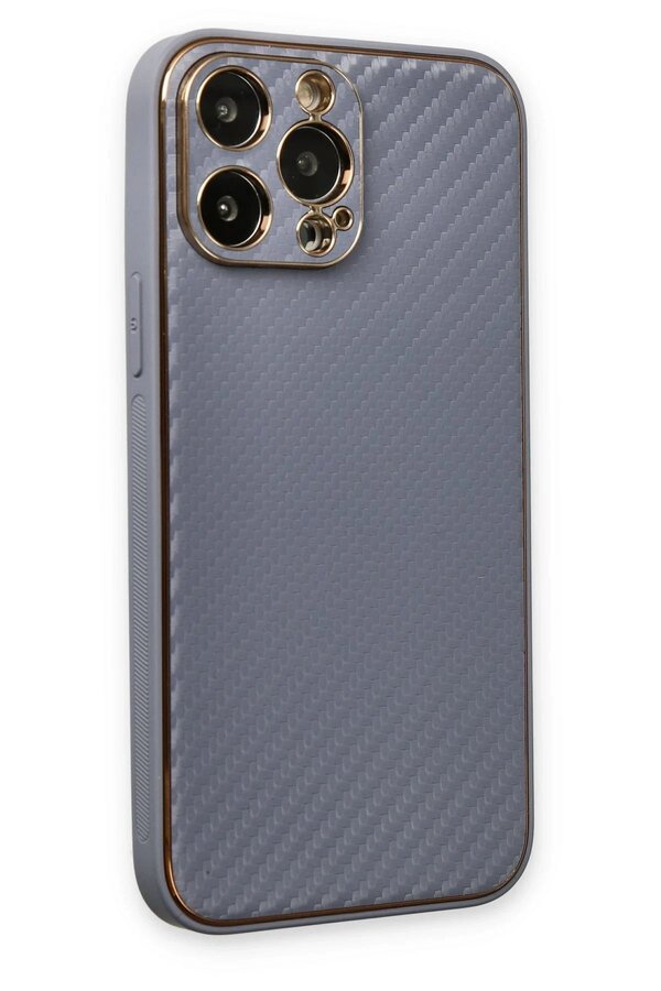 İphone 13 Pro Kılıf Coco Karbon Si̇li̇kon - Gri̇ - Dropx5407-8005