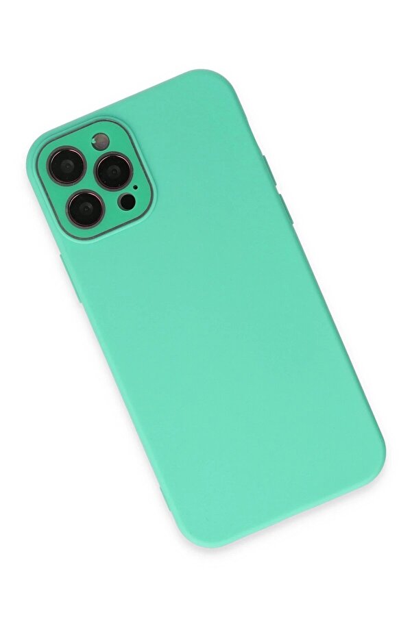 İphone 12 Pro Max Kılıf Lansman Glass Kapak - Turkuaz - Dropx8490-7913