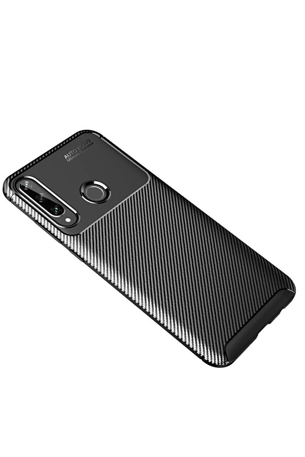 Huawei̇ Y6P Kılıf Auto Focus Karbon Kapak - Si̇yah - Dropx5920-9255