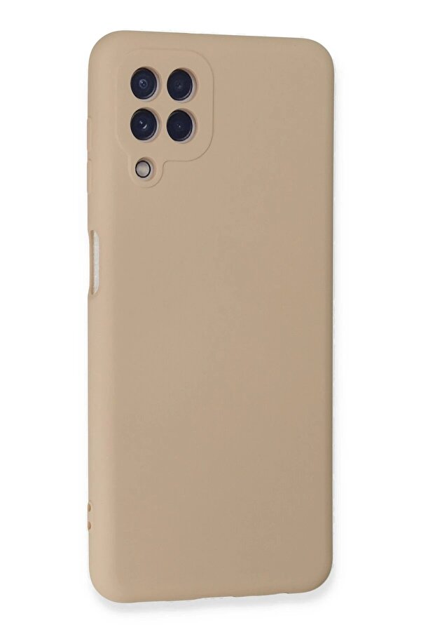 Samsung Galaxy A22 Kılıf Nano İçi̇ Kadi̇fe Si̇li̇kon - Pudra - Dropx5110-3769