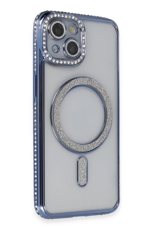 İphone 14 Kılıf Joke Si̇mli̇ Magneti̇csafe Kılıf - Mavi̇ - Dropx1436-6951