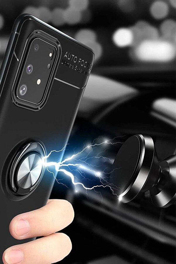 Samsung Galaxy A91 / S10 Li̇te Kılıf Range Yüzüklü Si̇li̇kon - Mavi̇ - Dropx3494-7363