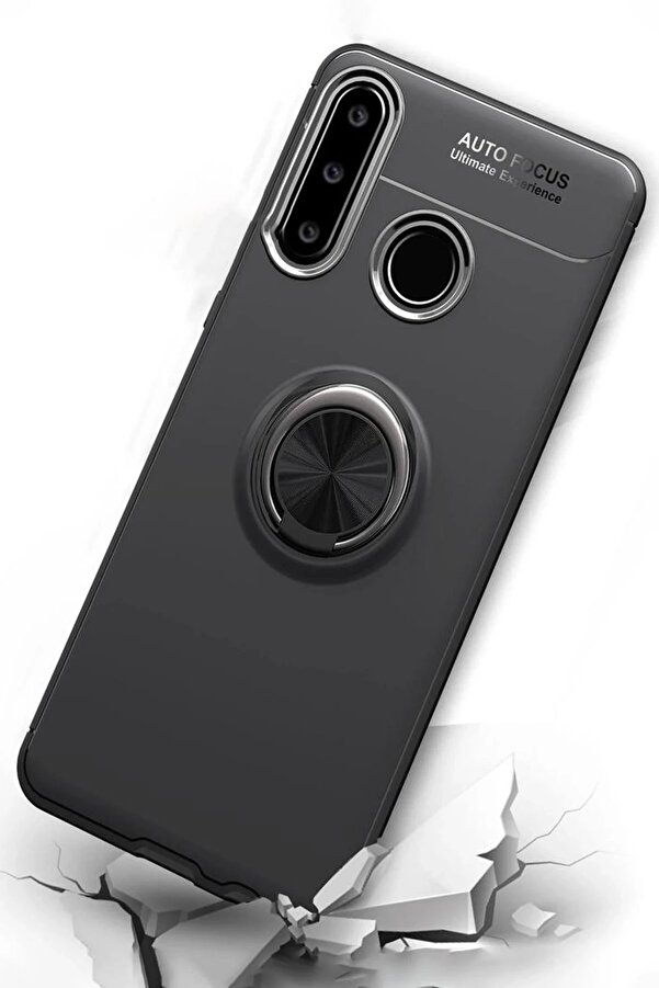 Huawei̇ Y6P Kılıf Range Yüzüklü Si̇li̇kon - Si̇yah - Dropx2720-7911