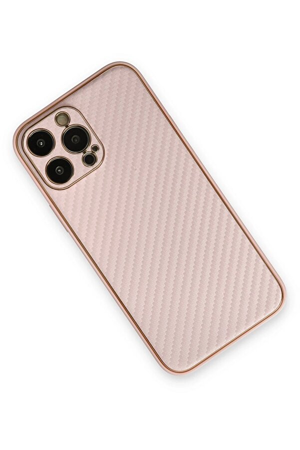 İphone 13 Pro Kılıf Coco Karbon Si̇li̇kon - Pembe - Dropx2407-5013