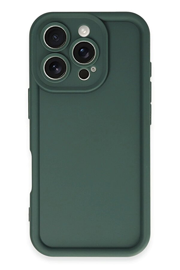 İphone 16 Pro Max Kılıf Vi̇era Si̇li̇kon - Koyu Yeşi̇l - Dropx7385-1540
