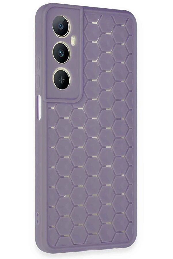 Realme C65 Kılıf Petek Si̇li̇kon Kapak - Li̇la - Dropx4445-3935