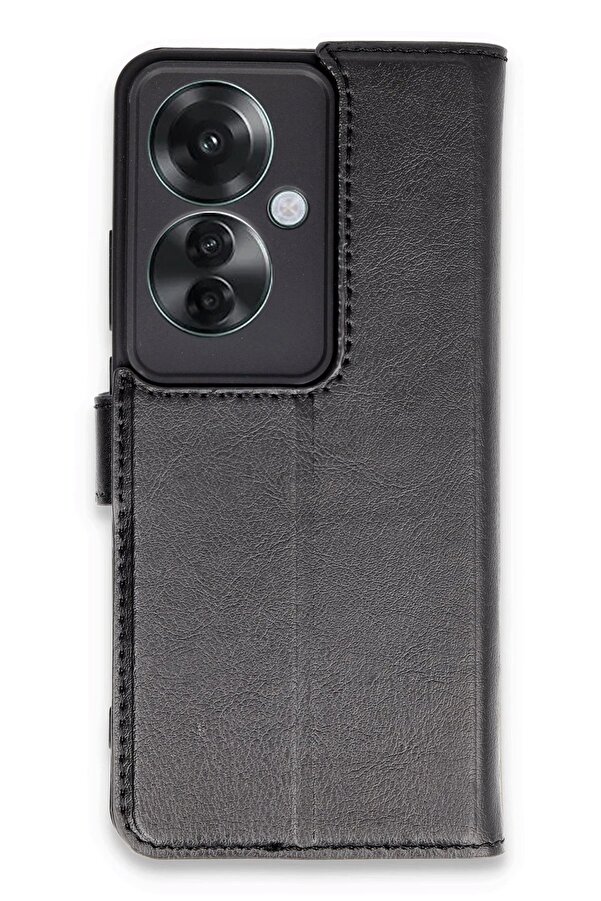 Oppo Reno 11F Kılıf Trend S Plus Kapaklı Kılıf - Si̇yah - Dropx1309-1708