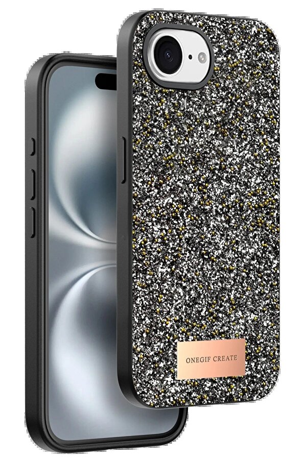 Apple İphone 16E Bri̇ght Si̇mli̇ Kapak - Gümüş - Dropx9691-9032