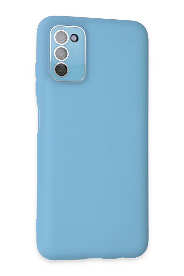 Samsung Galaxy A03S Kılıf Lansman Glass Kapak - Mavi̇ - Dropx2346-4656