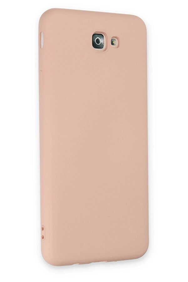 Samsung Galaxy J7 Pri̇me Kılıf Nano İçi̇ Kadi̇fe Si̇li̇kon - Pudra - Dropx2788-9314