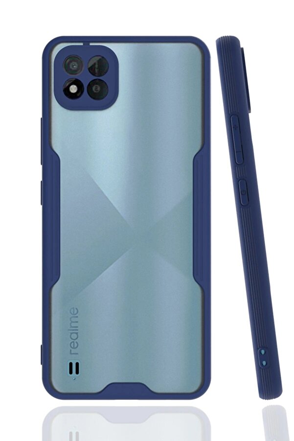CepteToptan Realme C11 2021 Kılıf Platin Silikon - Lacivert - DROPX4729-8887