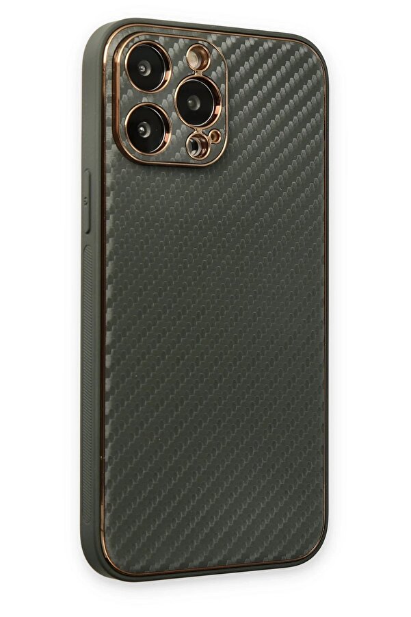 İphone 13 Pro Max Kılıf Coco Karbon Si̇li̇kon - Füme - Dropx4910-1183