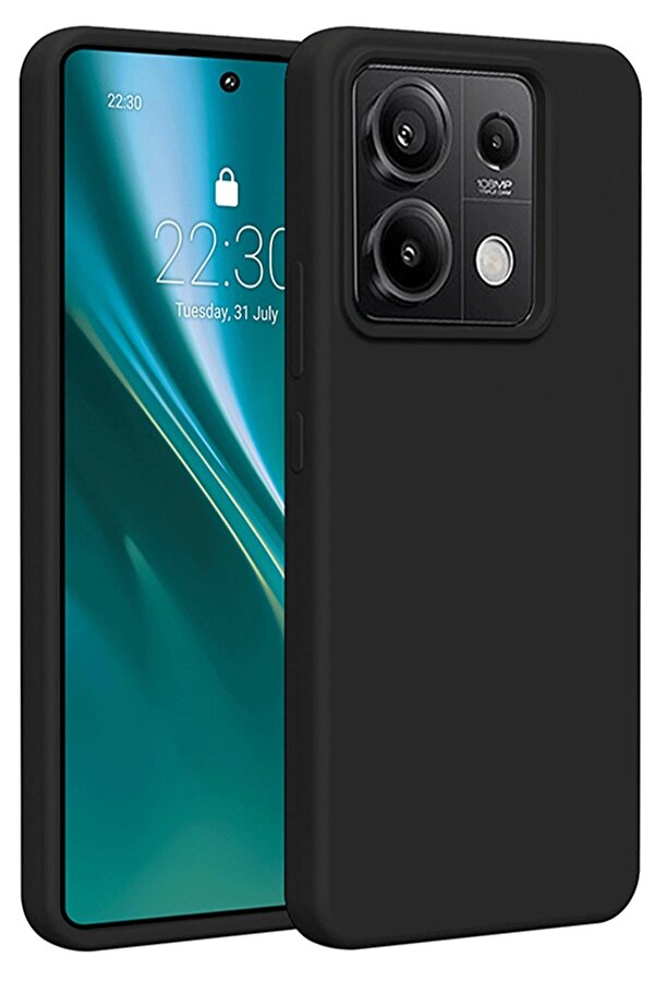 Xi̇aomi̇ Redmi̇ Note 13 Pro 4G Kılıf Fi̇rst Si̇li̇kon - Si̇yah - Dropx5337-9470