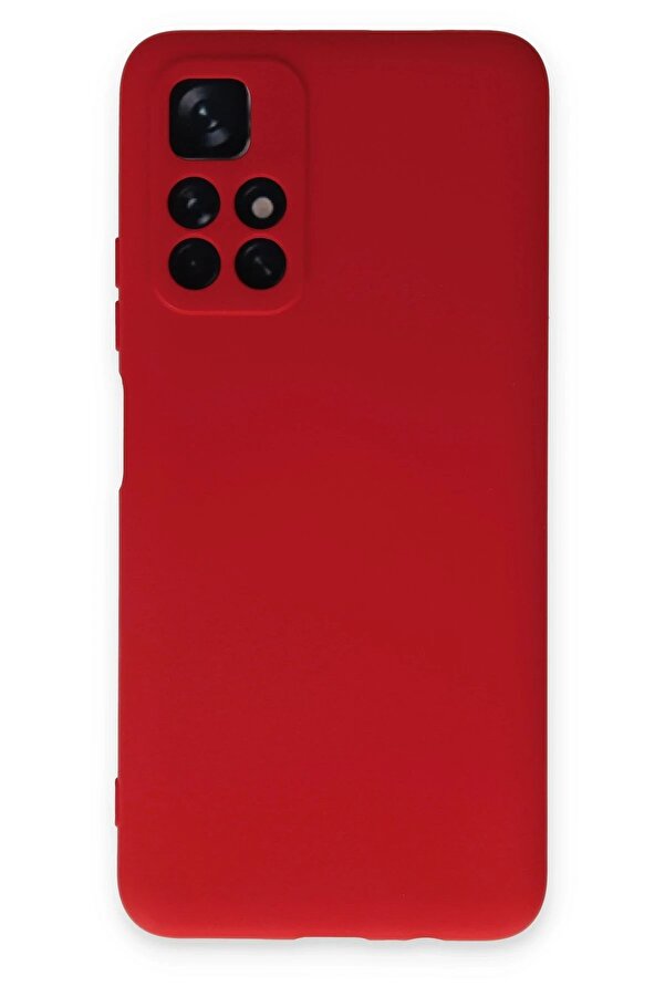 Xi̇aomi̇ Redmi̇ Note 11T Kılıf Nano İçi̇ Kadi̇fe Si̇li̇kon - Kırmızı - Dropx5663-1006