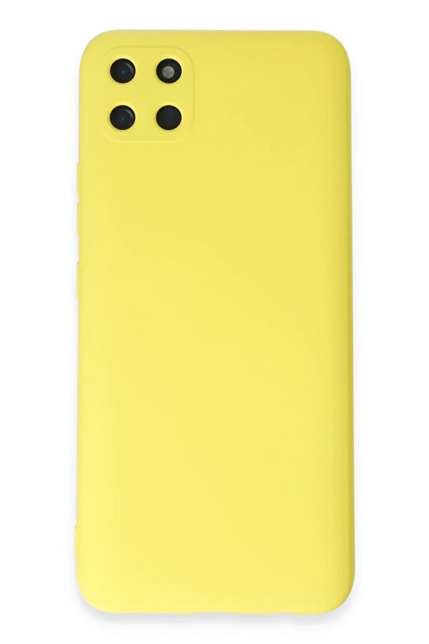 Realme C11 Kılıf Nano İçi̇ Kadi̇fe Si̇li̇kon - Sarı - Dropx7432-2894